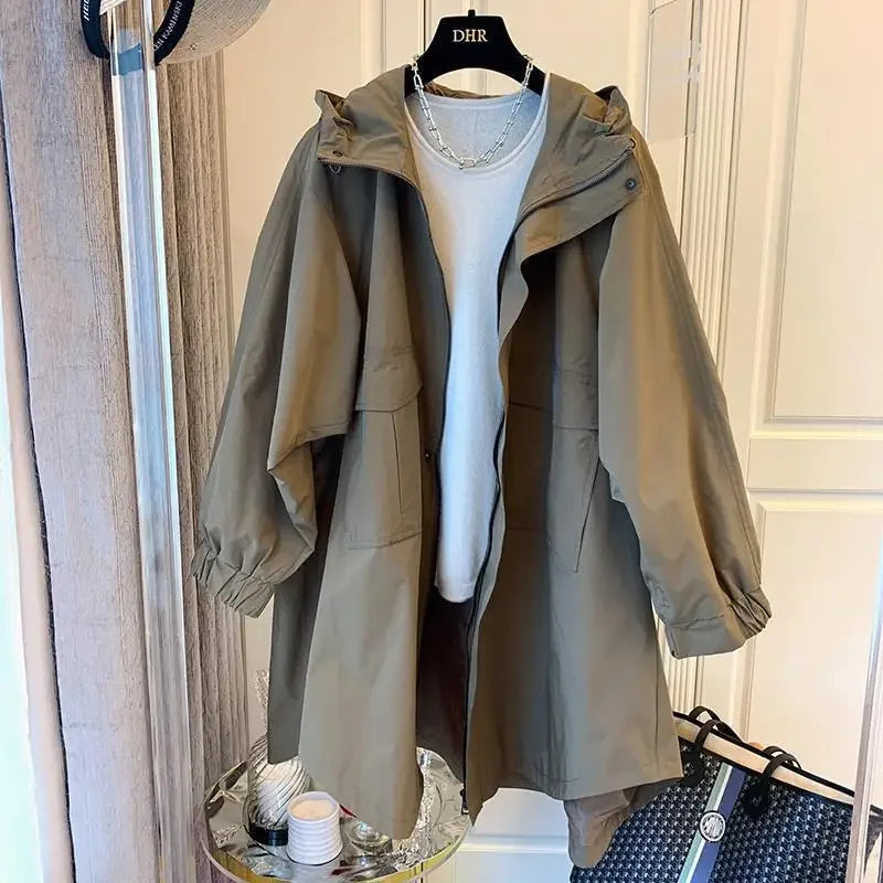 Relaxed Fit Hooded Winter Coat for Women - VogeLuxe