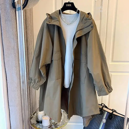 Relaxed Fit Hooded Winter Coat for Women - VogeLuxe