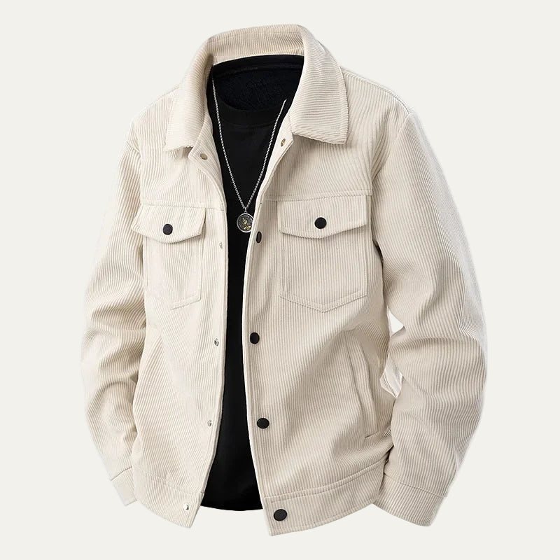VogeLuxe | Men’s Wide Wale Corduroy Trucker Shacket