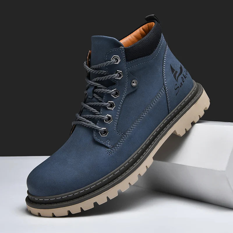 Genuine Leather Ankle Warm Boots UK - BritishElegance
