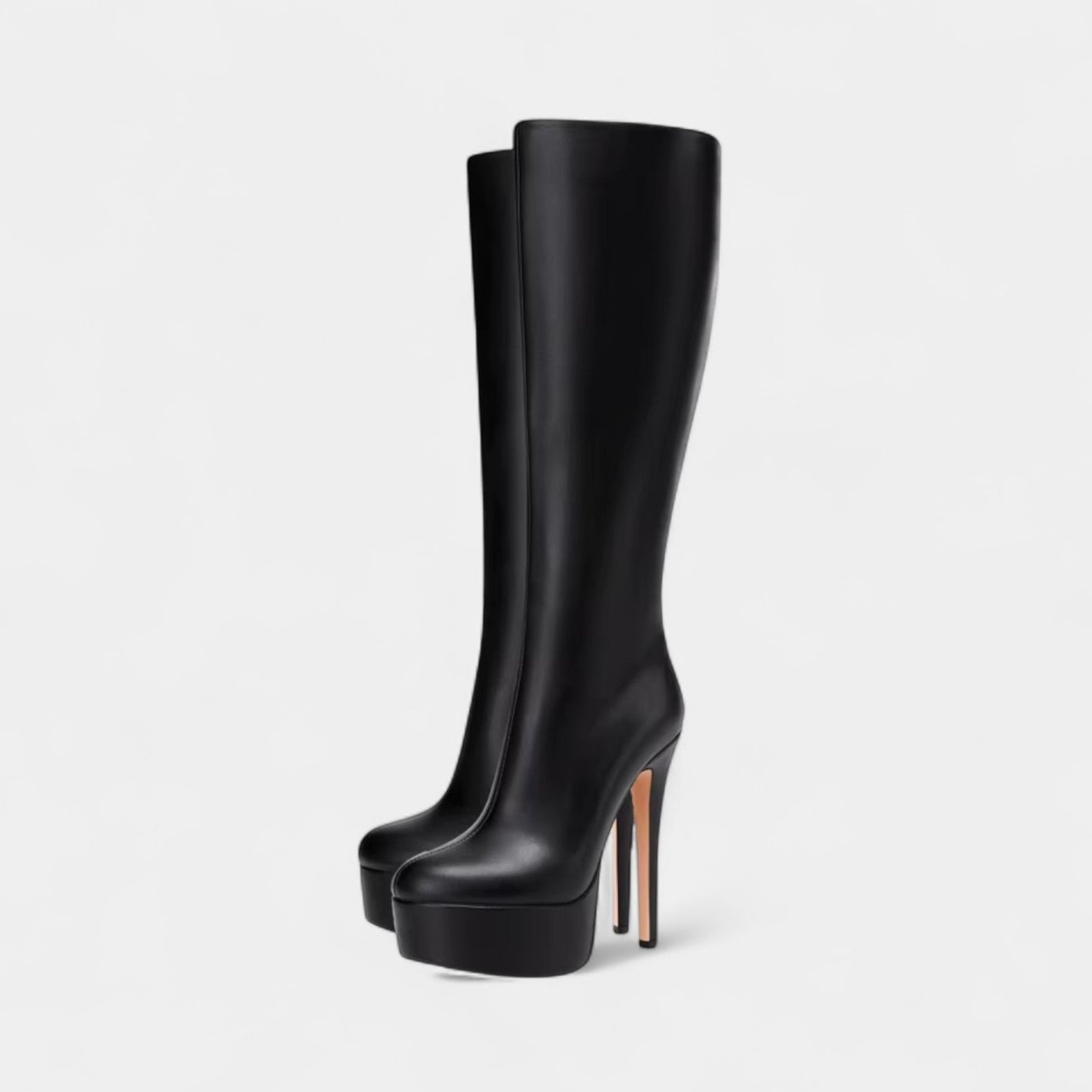 Tall Women's Block Heel Boots - Chic High Style - VogeLuxe
