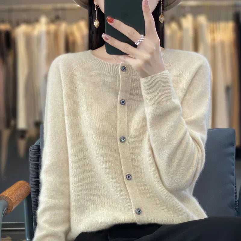 Soft Women's Open Front Wool Sweater
