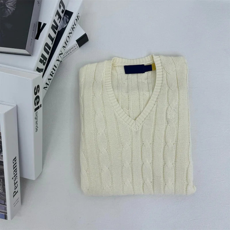 Relaxed Fit Crew Neck Casual Sweater