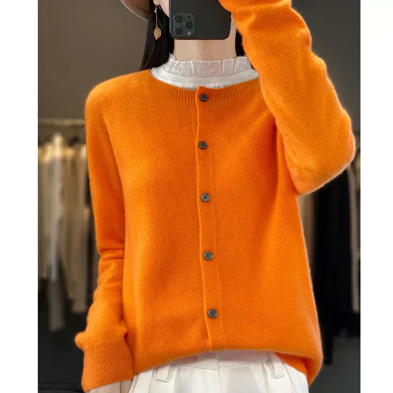 Soft Women's Open Front Wool Sweater