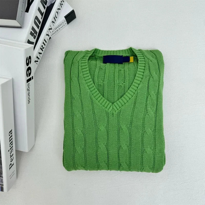Relaxed Fit Crew Neck Casual Sweater