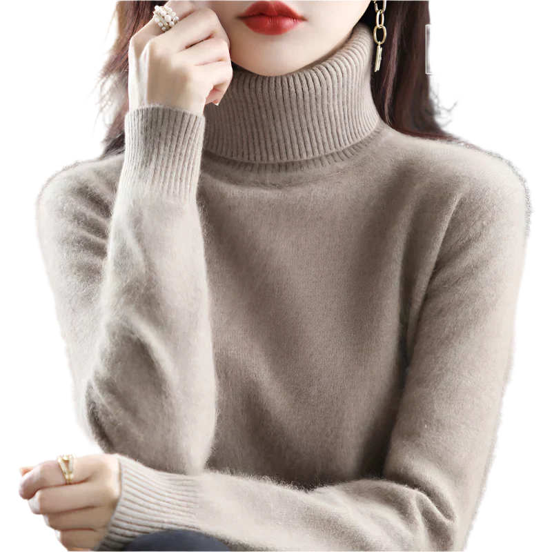 Soft Cashmere Turtleneck Sweater For Women