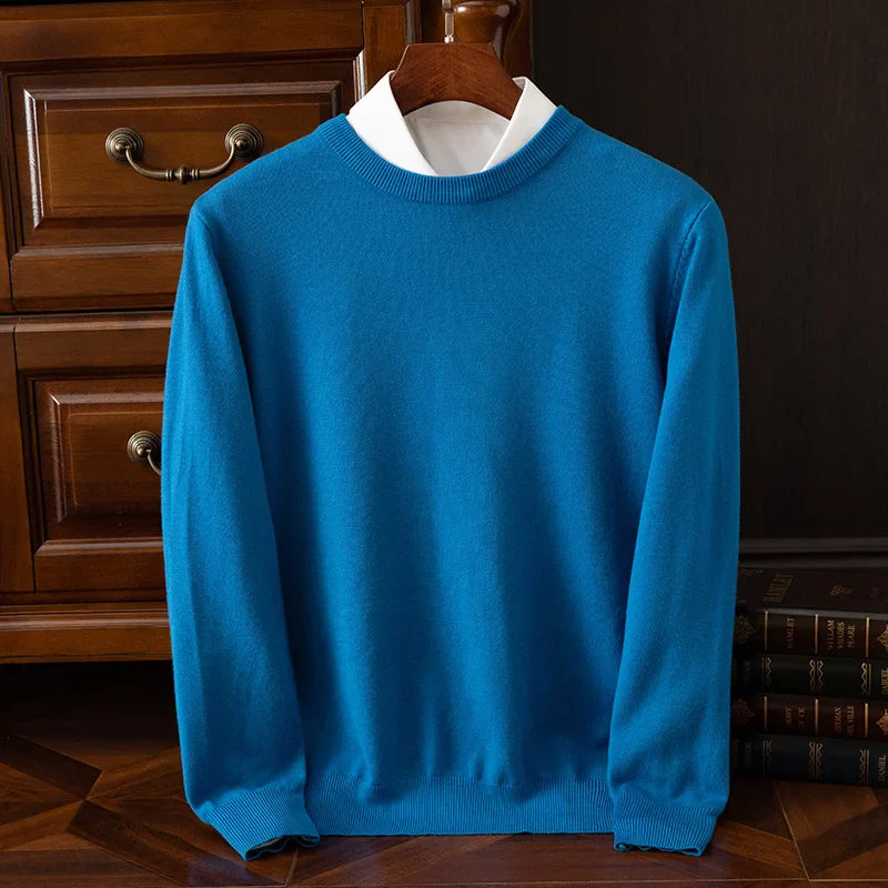 Soft Men's Wool Crew Neck Sweater