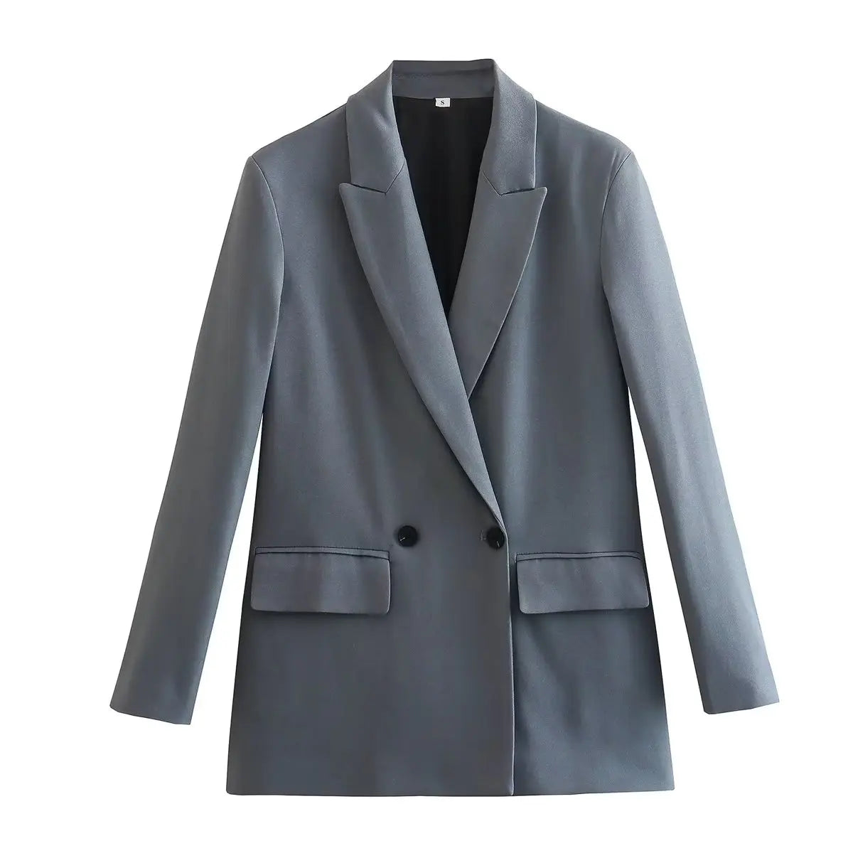 Classic Fit Women's Simple Long Coat with Pockets