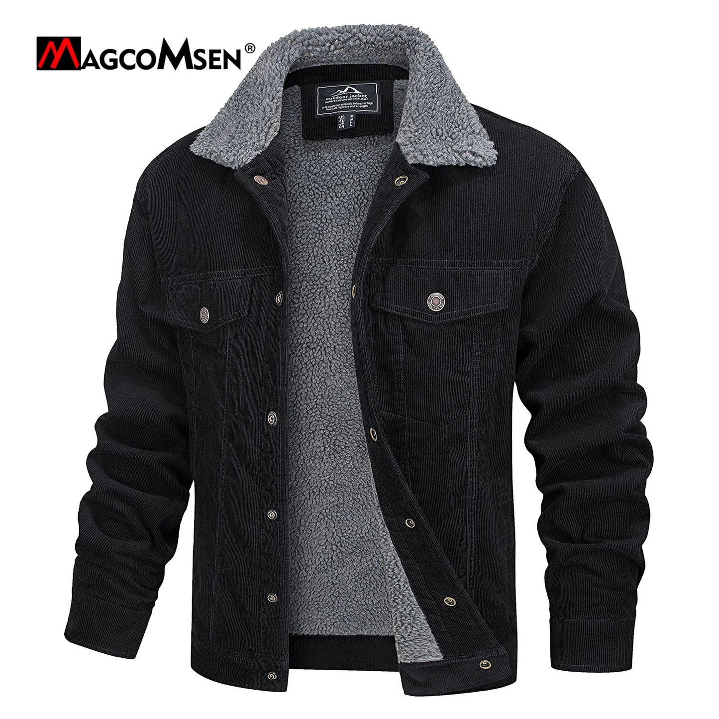 Rugged Mens Cotton Cord Jacket - BritishElegance