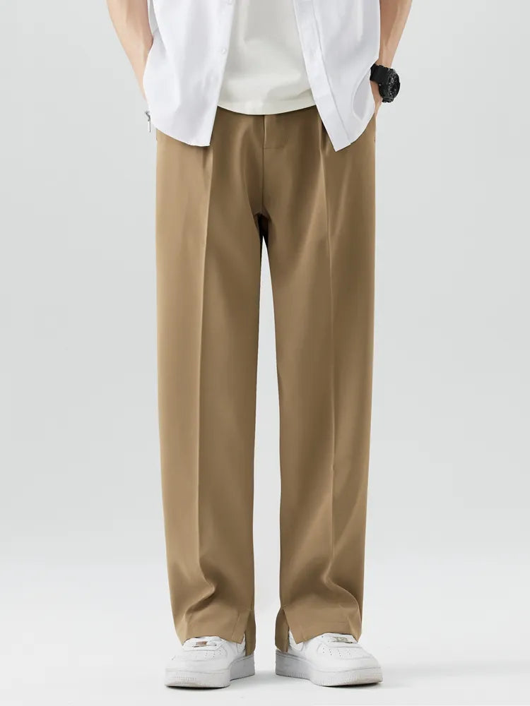 Men's Straight Leg Pants Comfortable Full Length Trousers - VogeLuxe