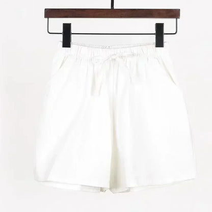 Relaxed Fit Linen Beach Shorts for Women