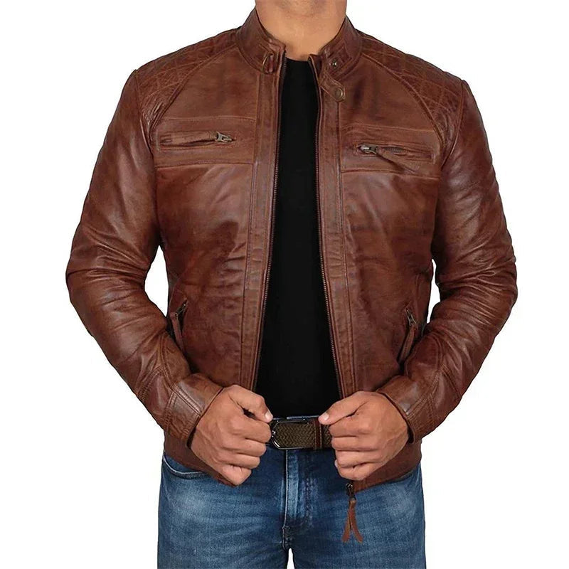 Leather Men's Motorcycle Jacket