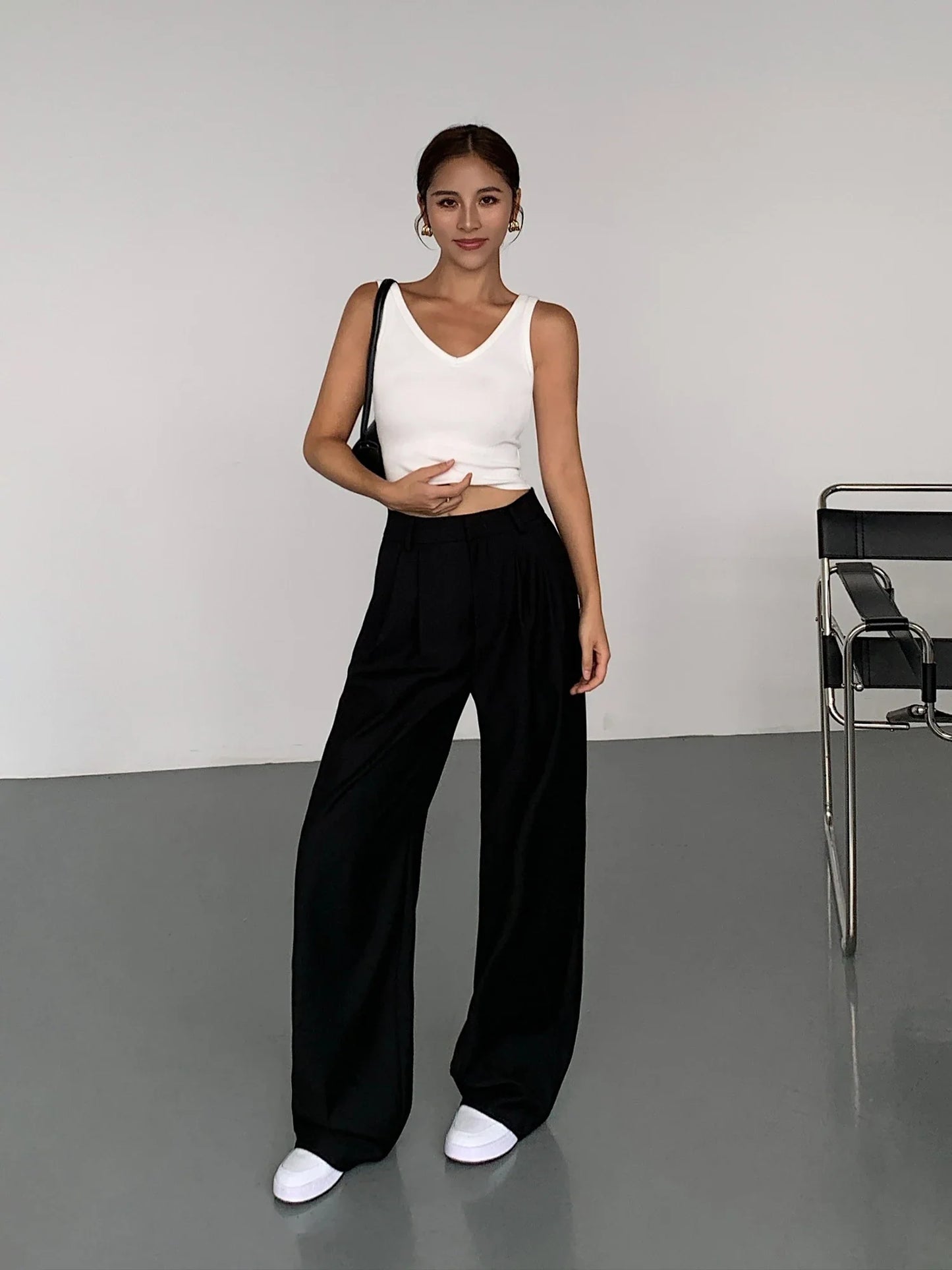 Fashionable Women's Wide Leg Work Pants