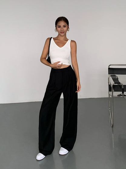 Fashionable Women's Wide Leg Work Pants