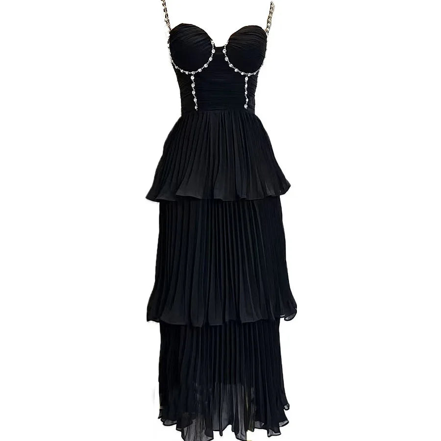Luxury V-Neck Sleeveless Formal Evening Gown