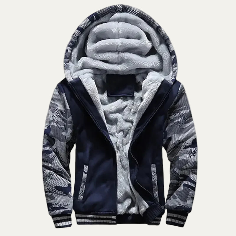 VogeLuxe | Men’s Thermal Fleece Lined Hooded Zip Jacket