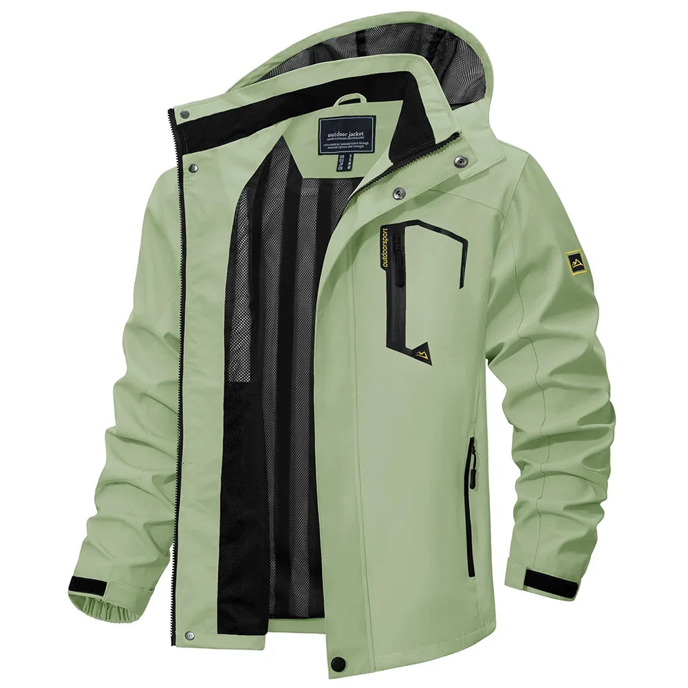 Breathable Water Resistant Men's Windbreaker Coat