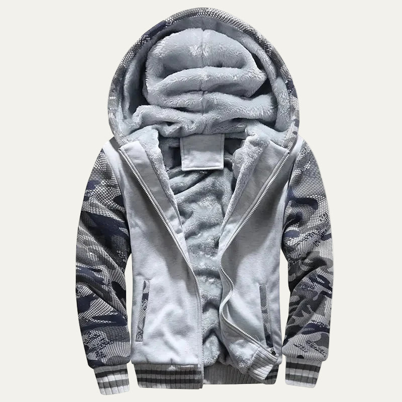 VogeLuxe | Men’s Thermal Fleece Lined Hooded Zip Jacket
