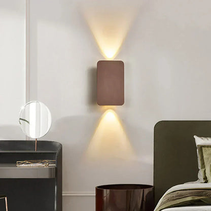 Modern 2 Head Black LED Wall Sconce Light