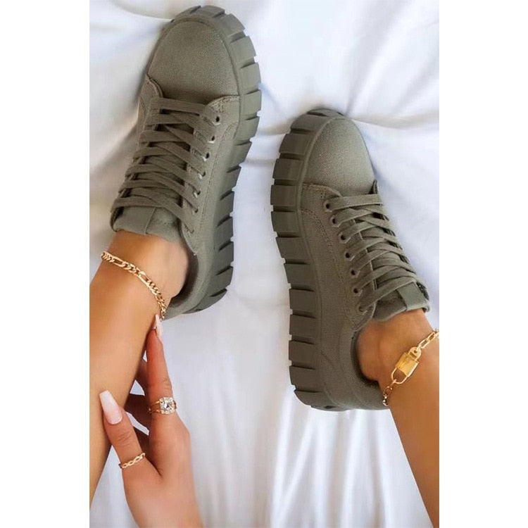 Comfortable Women's Lace Up Sneakers