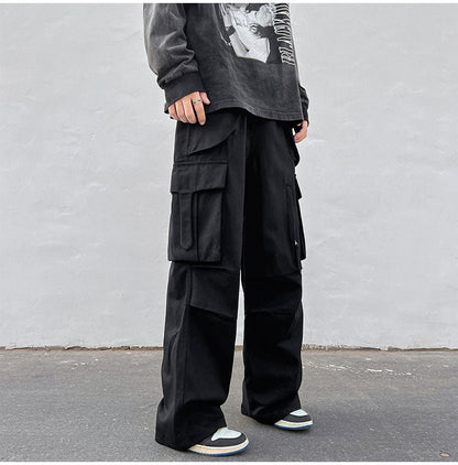 Comfortable Classic Black Cargo Pants for Men