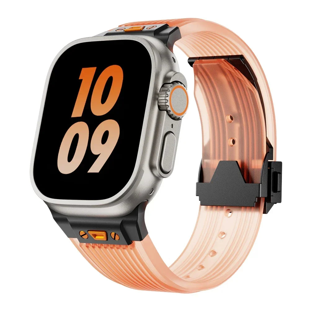 Flexible Clear Apple Watch Silicon Strap Daily Wear