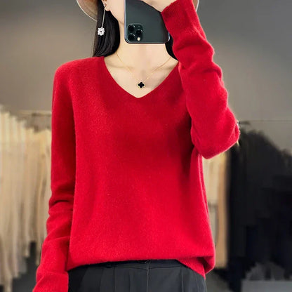 Soft Merino Wool V-Neck Sweater
