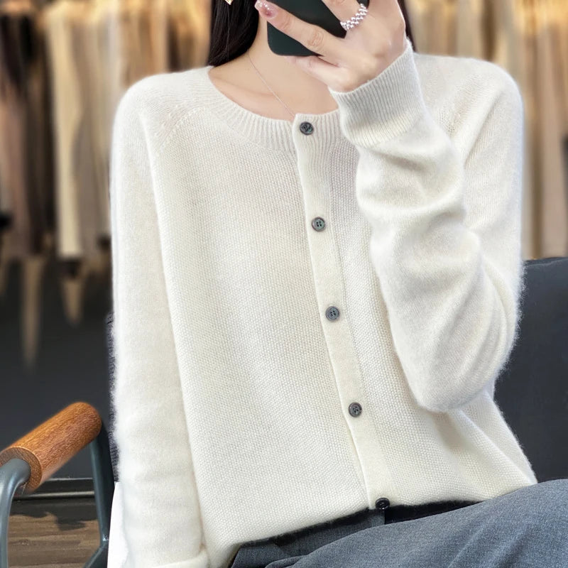 Soft Merino Wool Open Front Cardigan For All Seasons