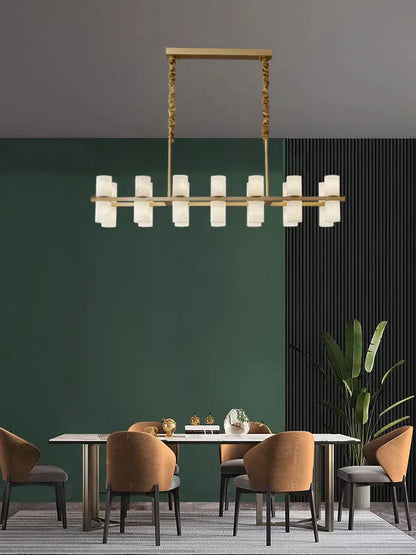 Elegant White Stone Table Lamp
