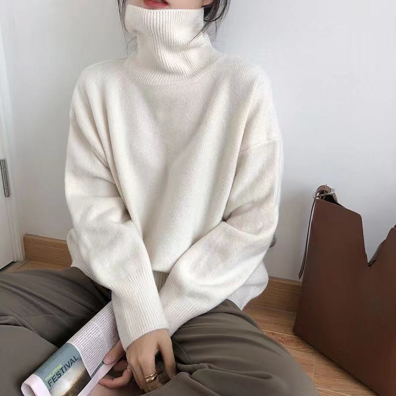 Cozy Women's Big Knit Turtleneck Winter Sweater