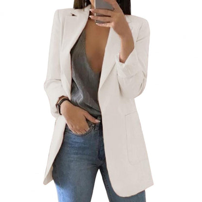Relaxed Fit Open Front Jacket for Women