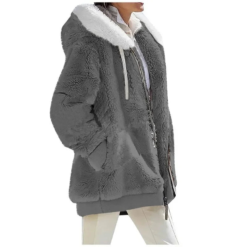 Ladies' Cozy Zip Up Fleece Coat