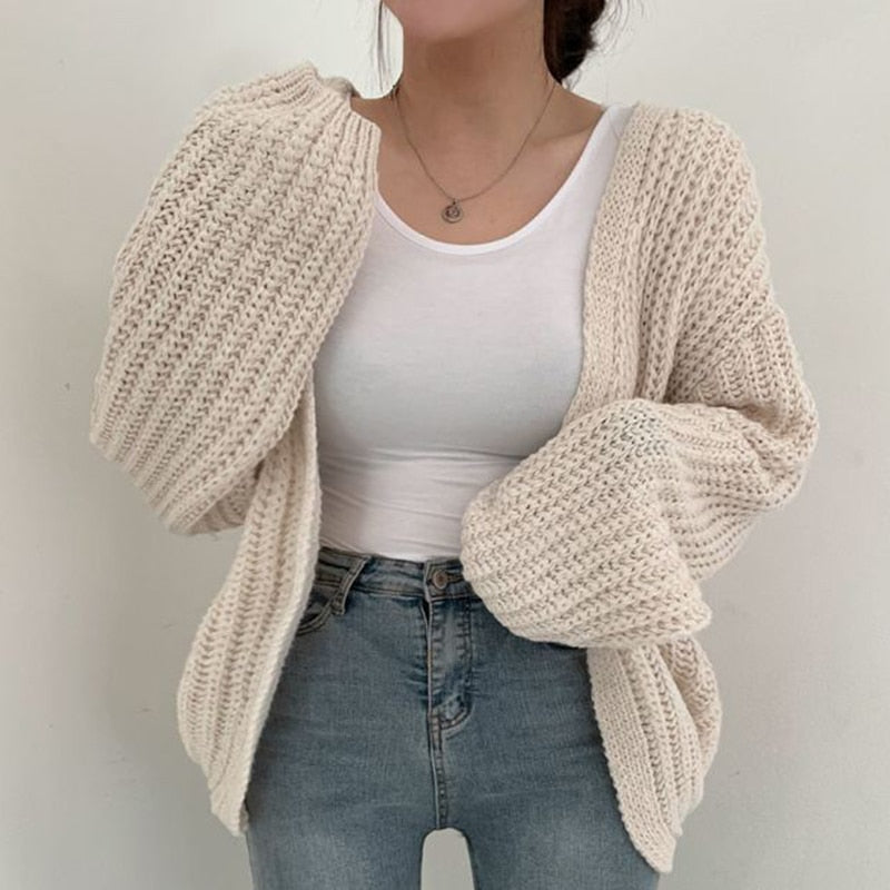 Women's Cozy Long Open Front Sweater Cardigan