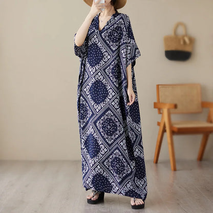 Free-Spirited Global Maxi Sundress - Relaxed Casual Wear