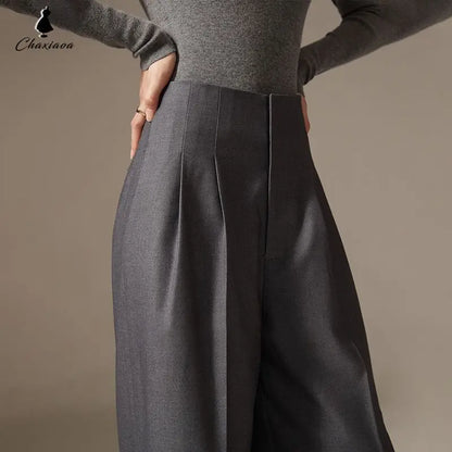 Comfortable Flowy High-Waist Spring Pants - VogeLuxe