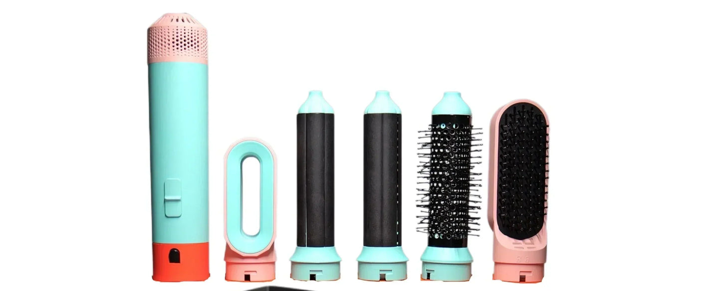 Professional 5-in-1 Hair Dryer Curler Straightener Set