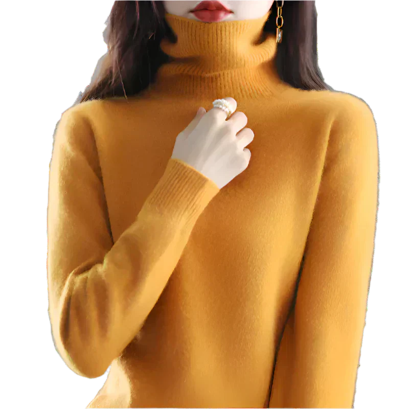 Soft Cashmere Turtleneck Sweater For Women