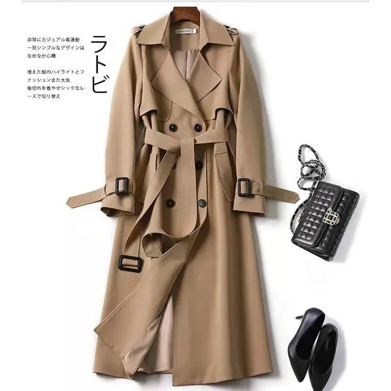Classic Ladies Double Breasted Trench Coat