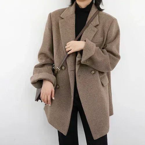 Warm Winter Wool Ladies Coat