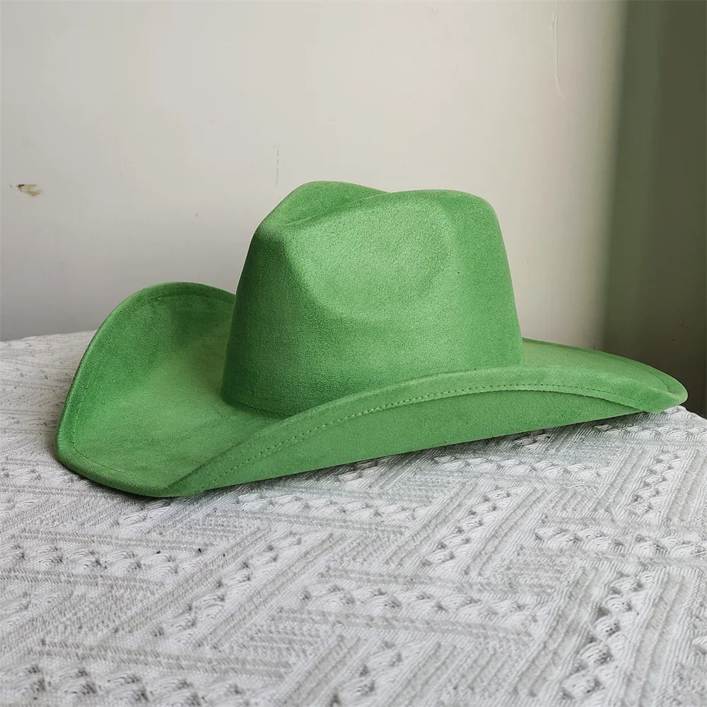 Soft Wide Brim Cowboy Hat Adjustable Size