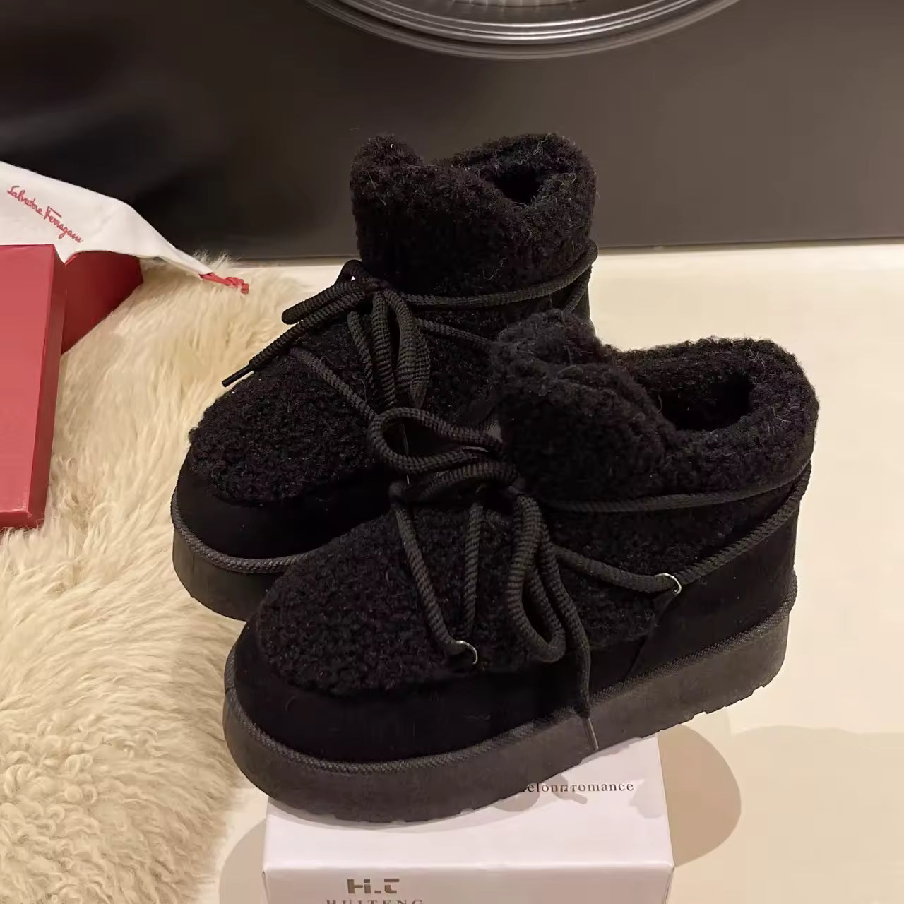 Warm Insulated Short Snow Boots for Women