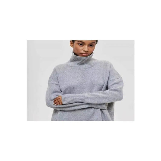 Warm Crew Neck Oversized Knit Sweater - VogeLuxe