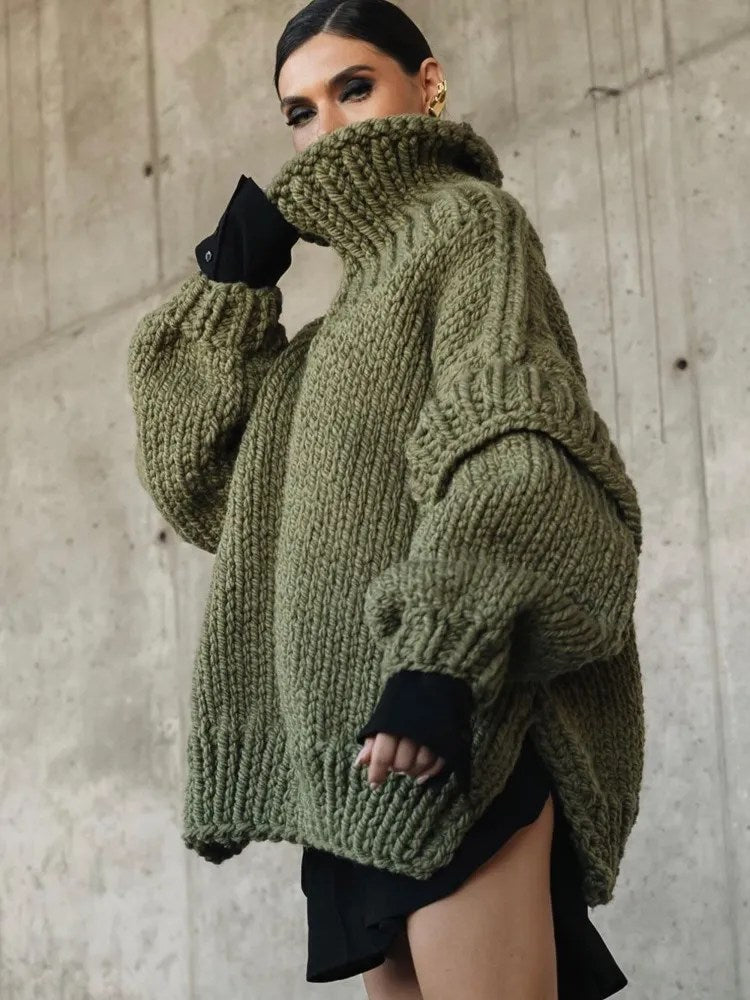 Women's Cozy Long Knit Sweater Dress