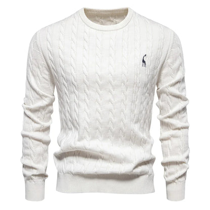 Cozy Mens Animal Print Crew Sweater