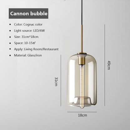 Sleek Metal LED Hanging Lamp