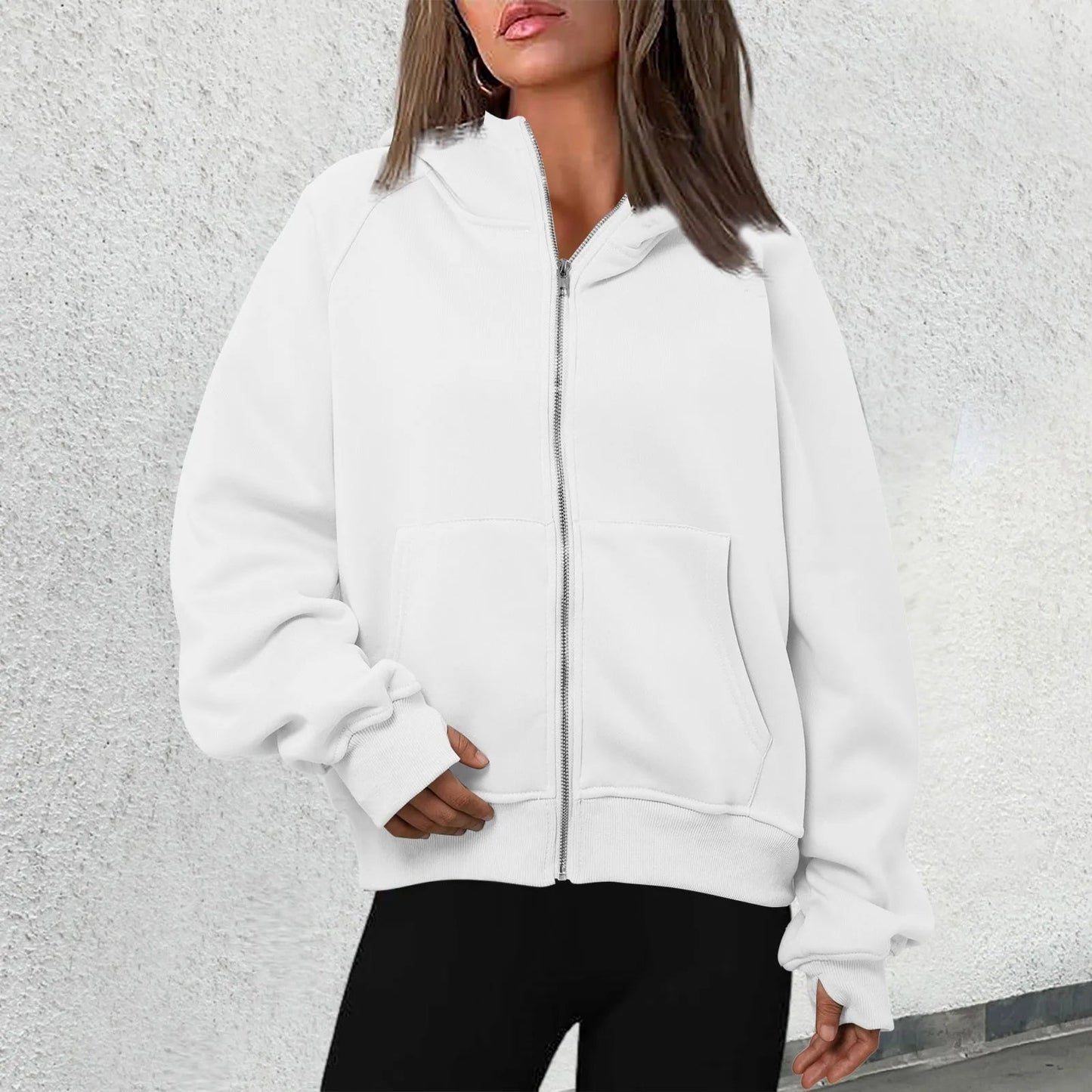 Cozy Women's Zip Up Hooded Sweatshirt