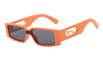 Vintage Classic Rectangle Animal Print Shades