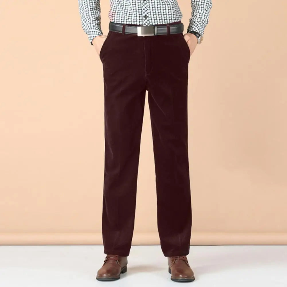 Men's Classic Fit Straight Leg Corduroy Pants