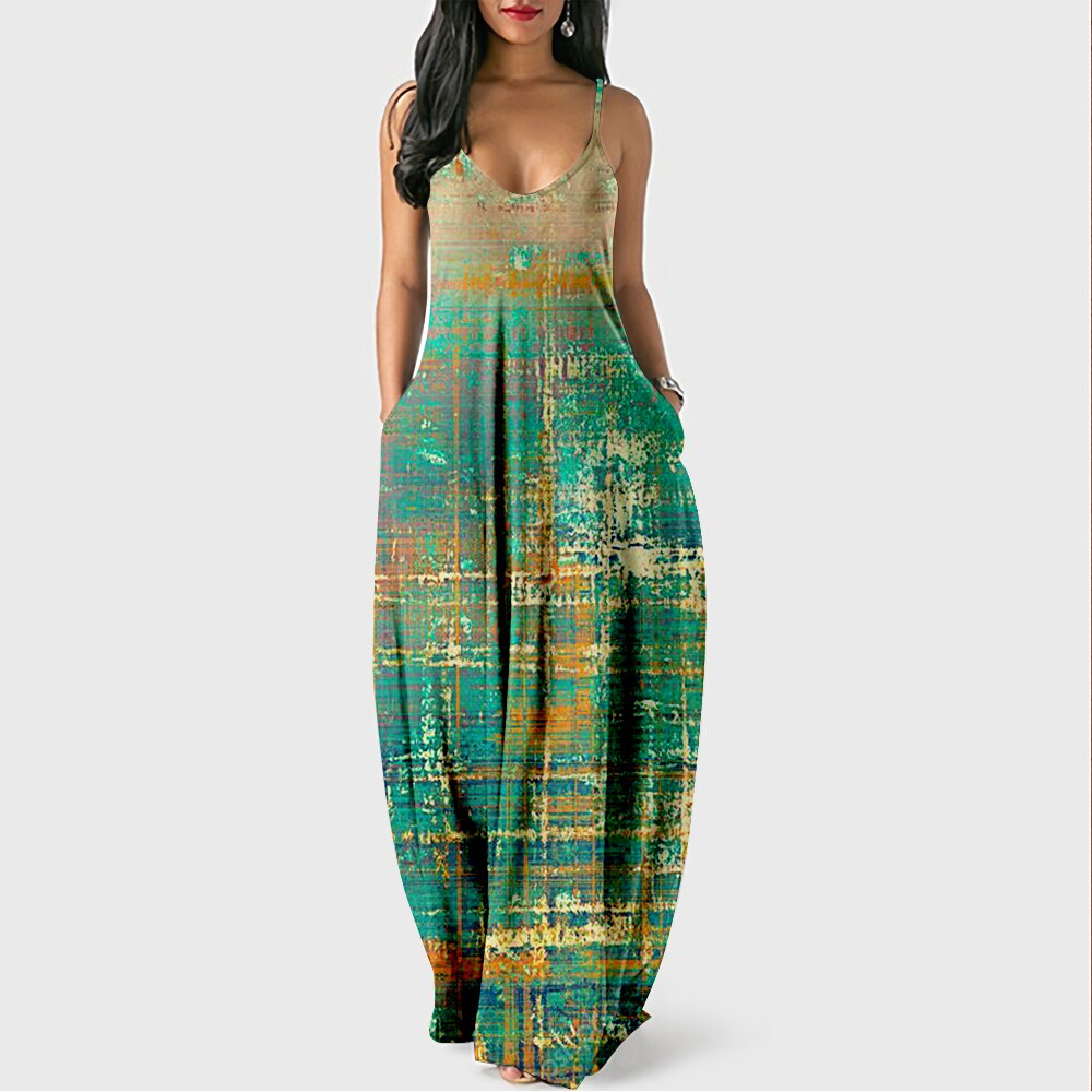 Colorful Lightweight Maxi Dress for Women