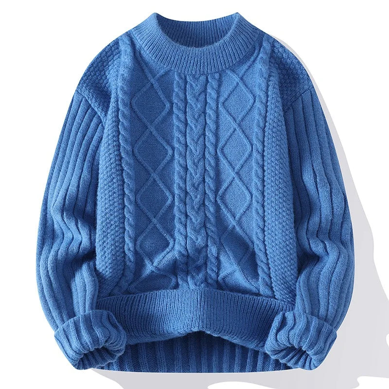 Classic Pattern Crew Neck Sweater Men - VogeLuxe